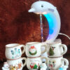 Christmas mini mugs with festive prints and dolphin LED humidifier